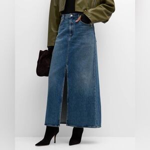 NEW Agolde Leif Denim Maxi Skirt Size 28